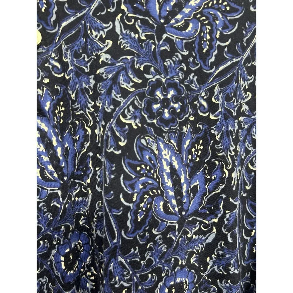 Ralph Lauren Polo Golf Shirt Mens Large Blue Black Floral EUC Preppy Business